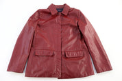 Women's Vintage Isoface Red Leather Jacket - Jacket - Thrifted Threads