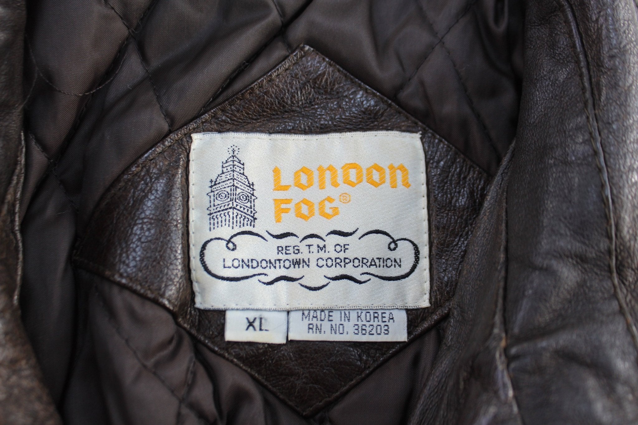 Women's Vintage London Fog Brown Leather Bomber Jacket - ThriftedThreads.com