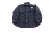 Women's Vintage Navy Embroidered Wool LS Button Down Shirt - Button Ups/Downs - Thrifted Threads