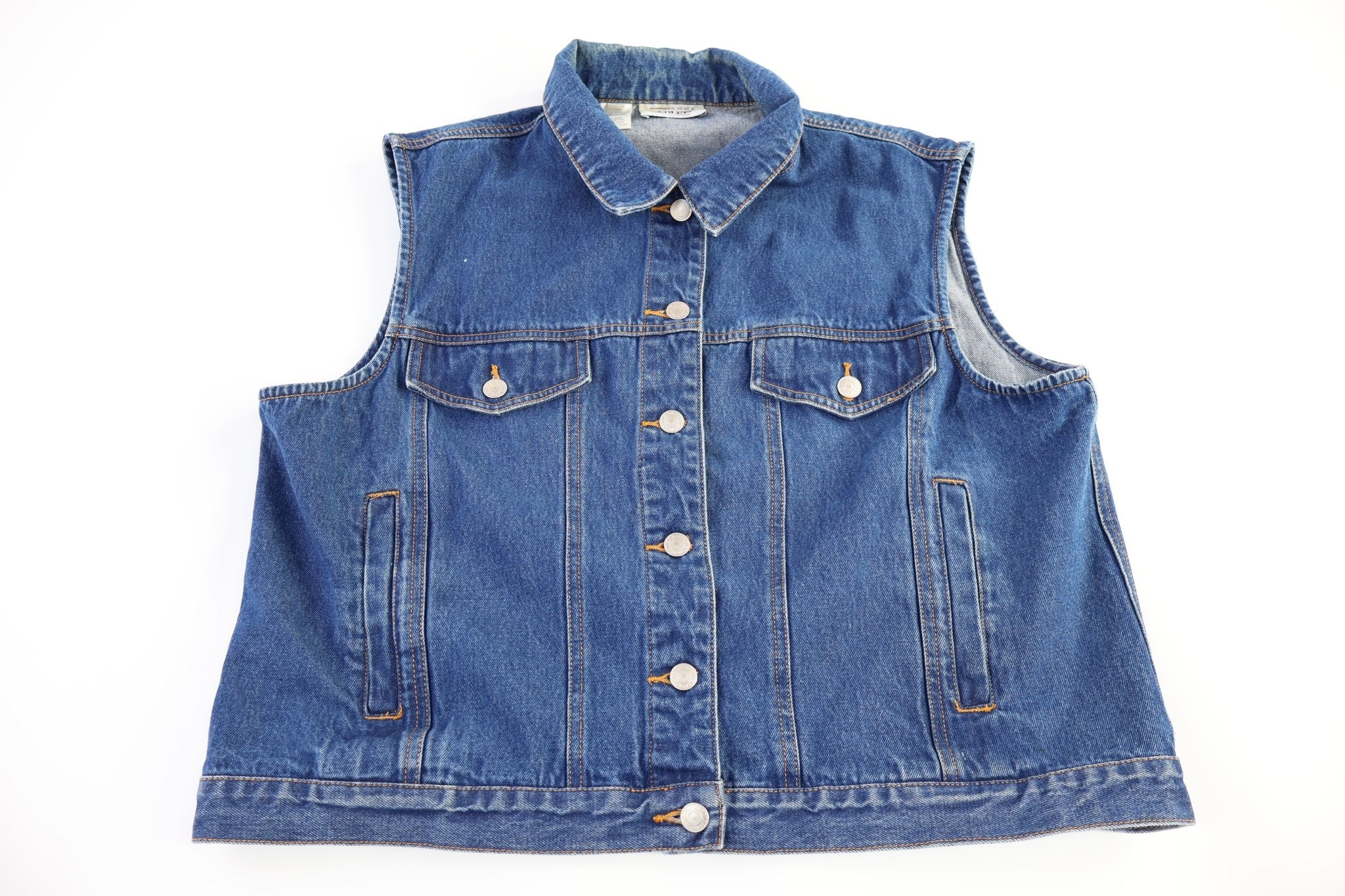 Women's Vintage Pendleton Aztec Pattern Denim Vest - Vest - Thrifted Threads