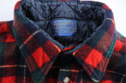 Women's Vintage Pendleton Woolen Mills Red & Green LS Button Down Shirt - ThriftedThreads.com