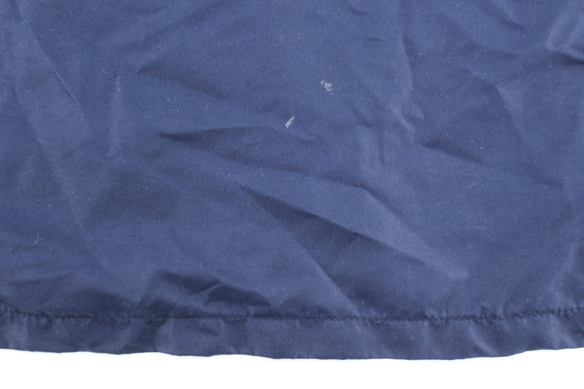Women's Vintage Reebok Embroidered Logo Blue & White Striped Zip Up Jacket - ThriftedThreads.com