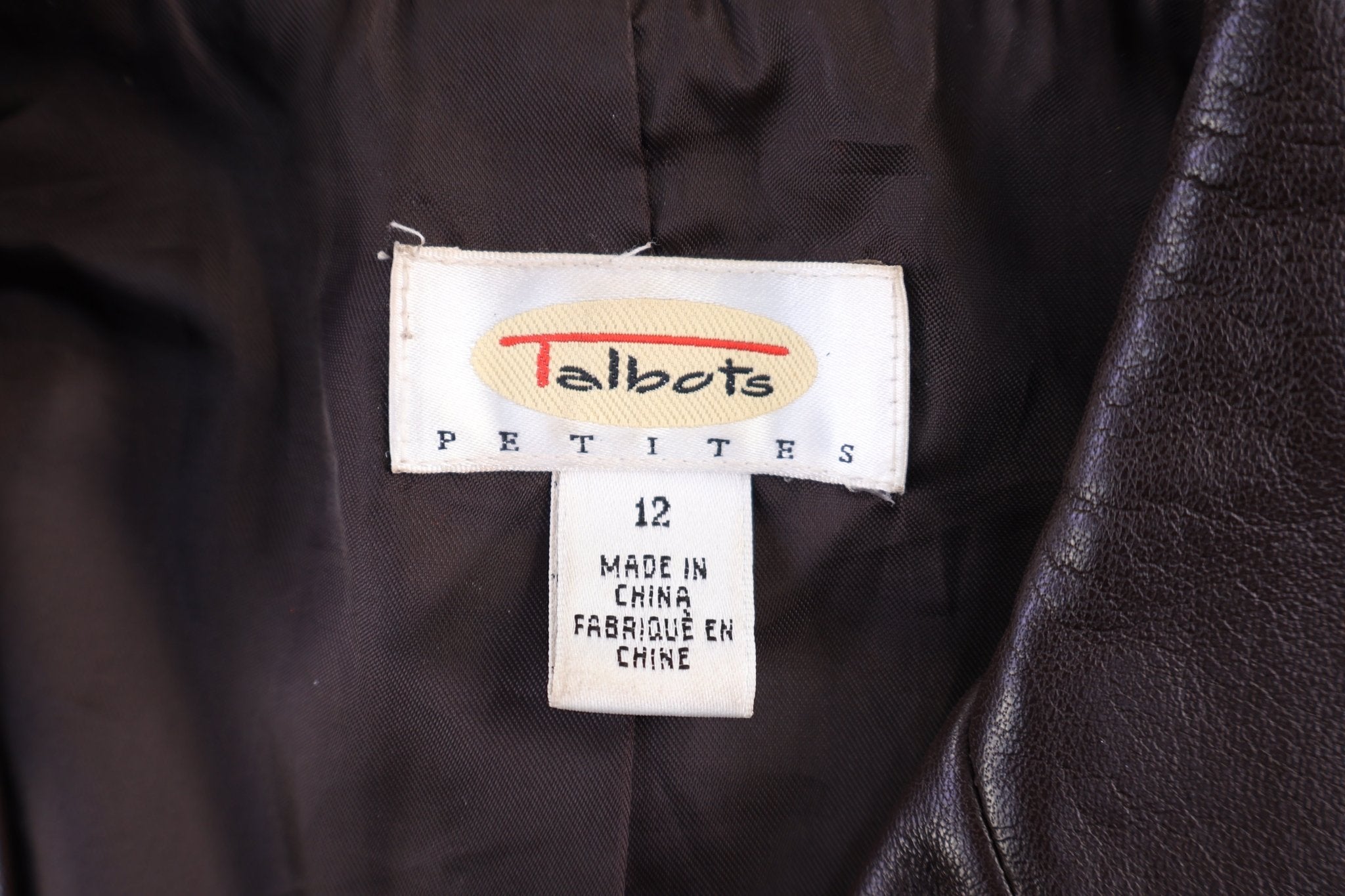 Women's Vintage Talbots Brown Leather Jacket - Jacket - Thrifted Threads