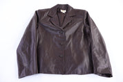 Women's Vintage Talbots Brown Leather Jacket - Jacket - Thrifted Threads