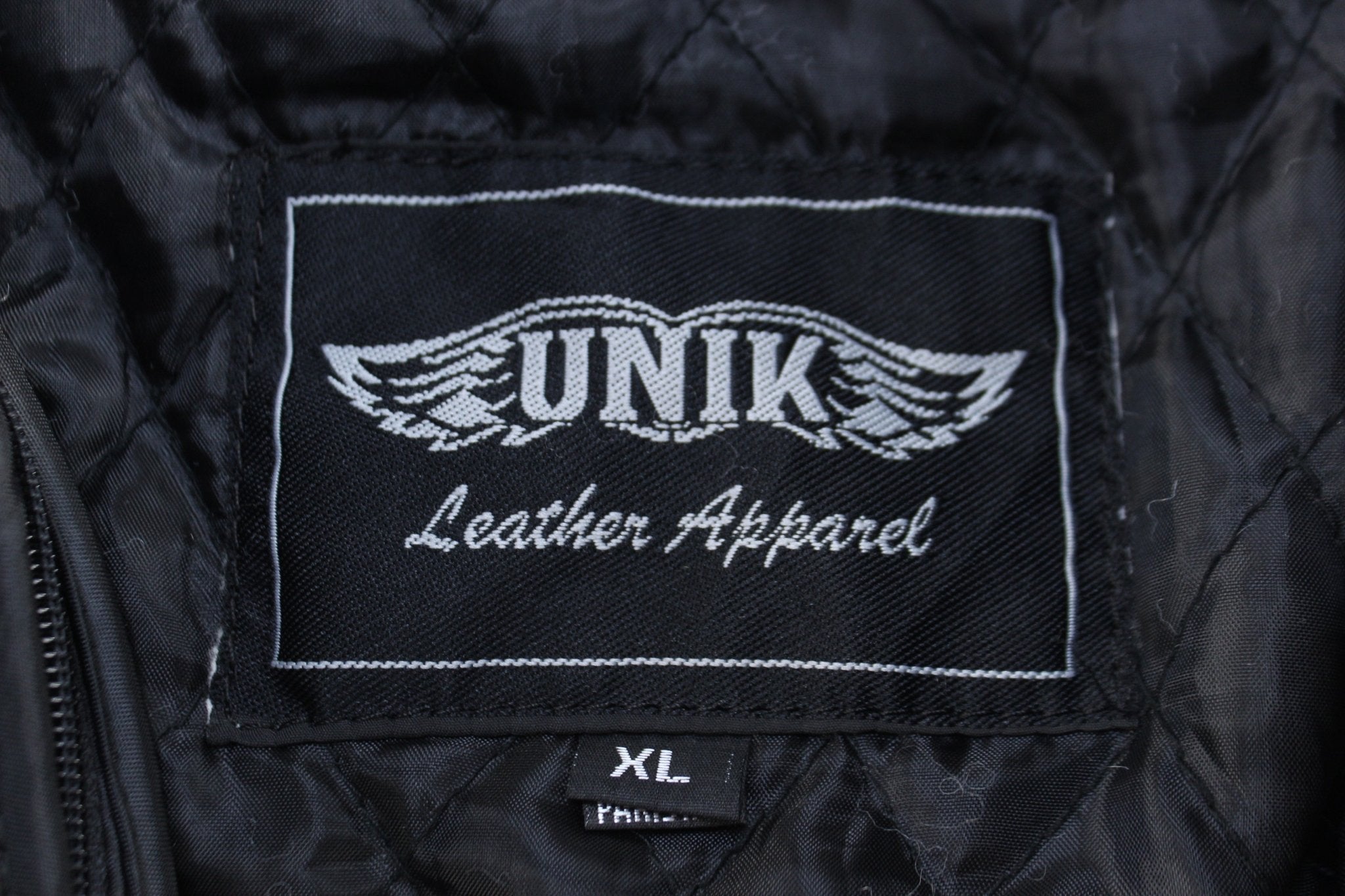 Women's Vintage Unik Black & Purple Leather Jacket - Jacket - Thrifted Threads