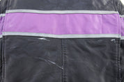 Women's Vintage Unik Black & Purple Leather Jacket - Jacket - Thrifted Threads