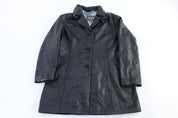 Women's Wilson Leather Black Leather Coat - Jacket - Thrifted Threads