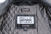 Women's Wilson's Pelle Studio Black Leather Coat - ThriftedThreads.com