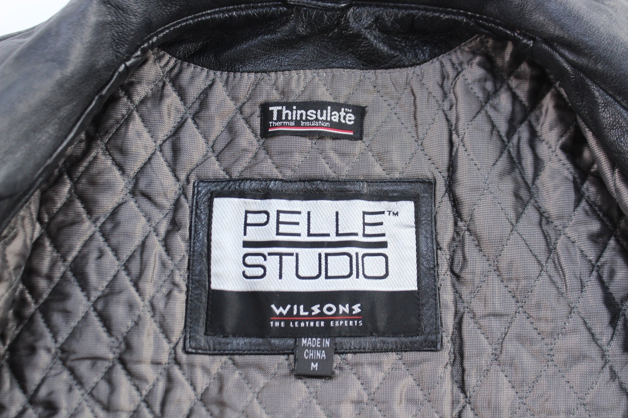Women's Wilson's Pelle Studio Black Leather Coat - ThriftedThreads.com