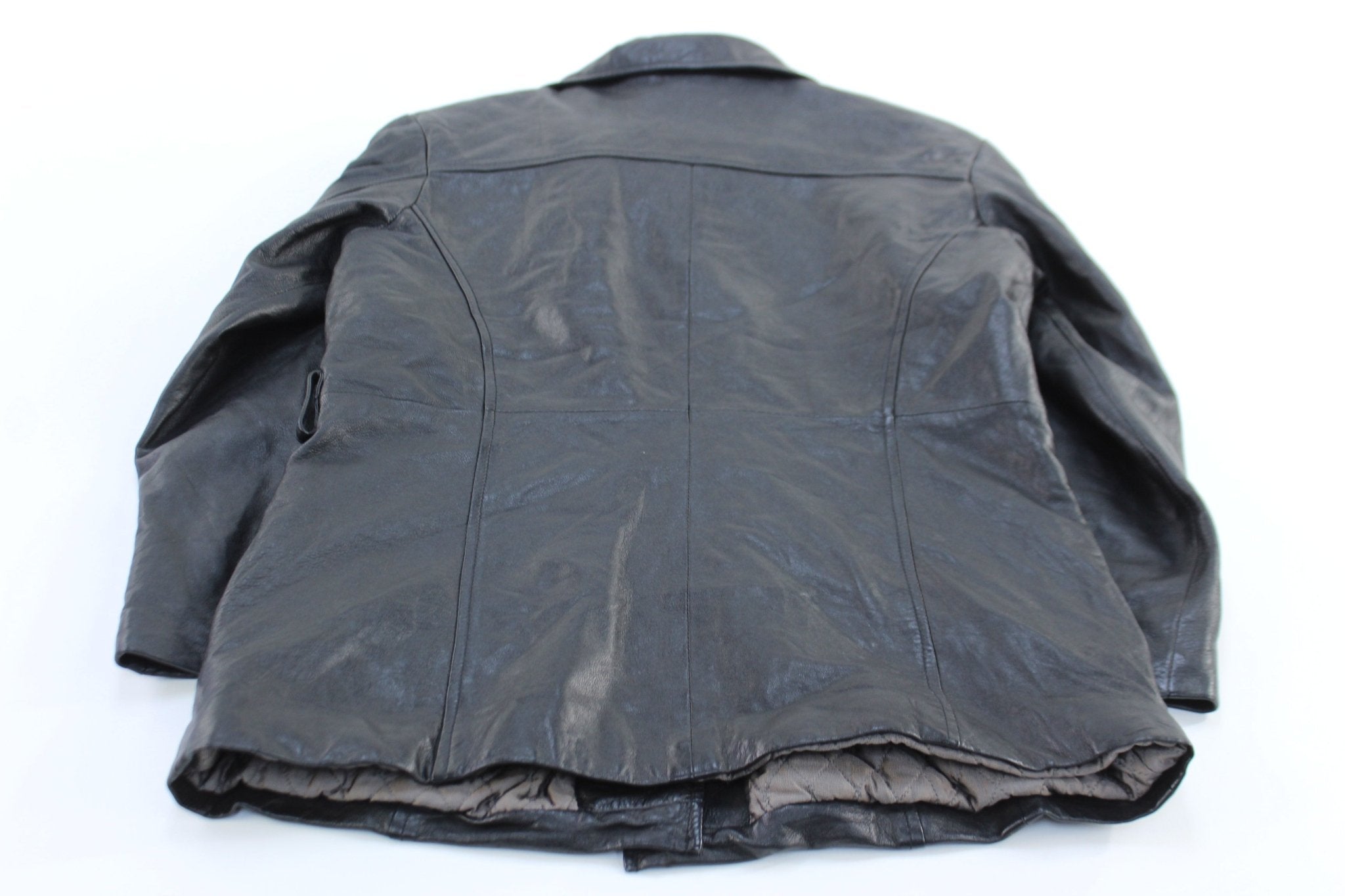 Women's Wilson's Pelle Studio Black Leather Coat - ThriftedThreads.com