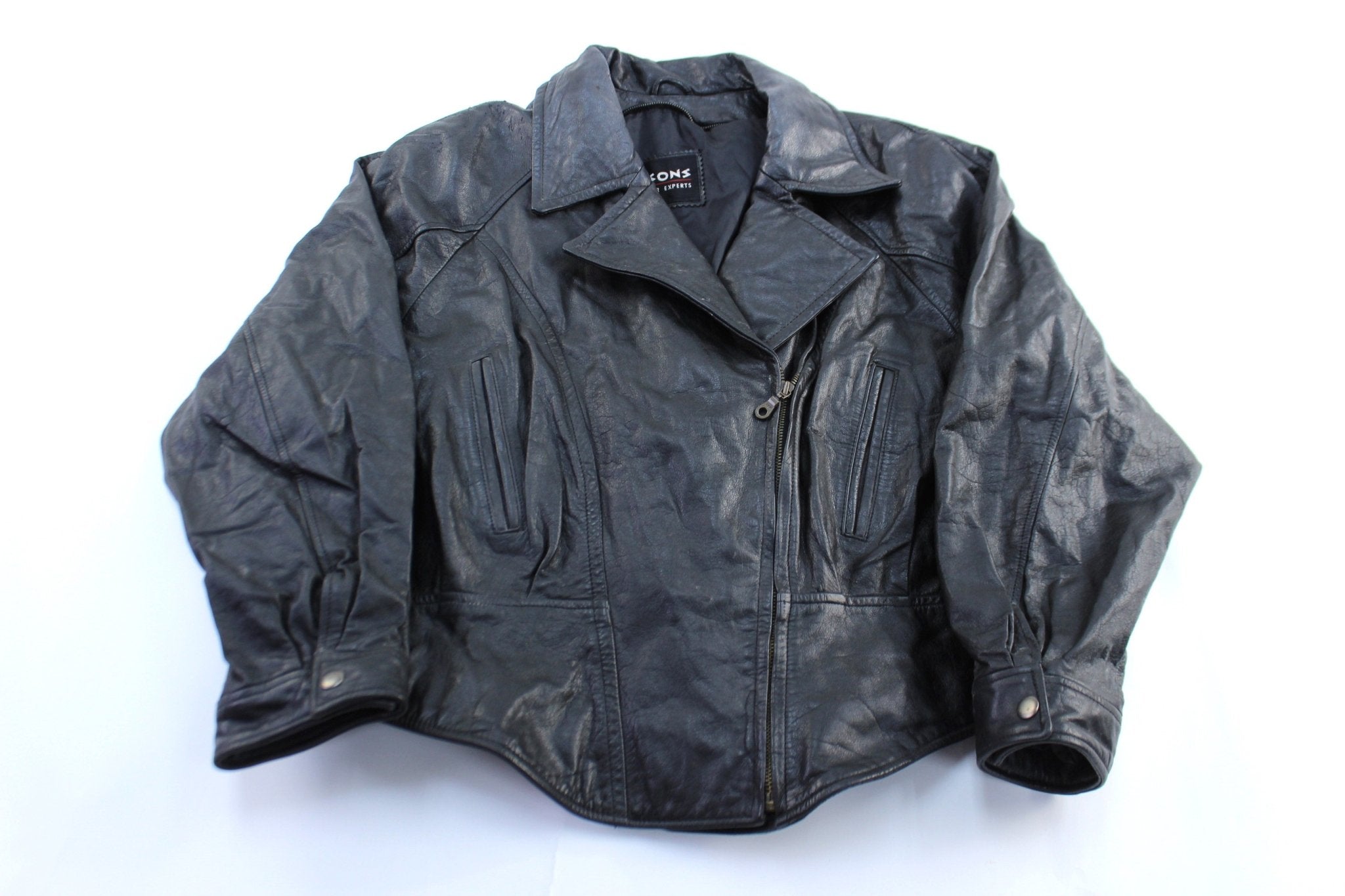 Women's Wilson's The Leather Experts Black Leather Jacket - ThriftedThreads.com