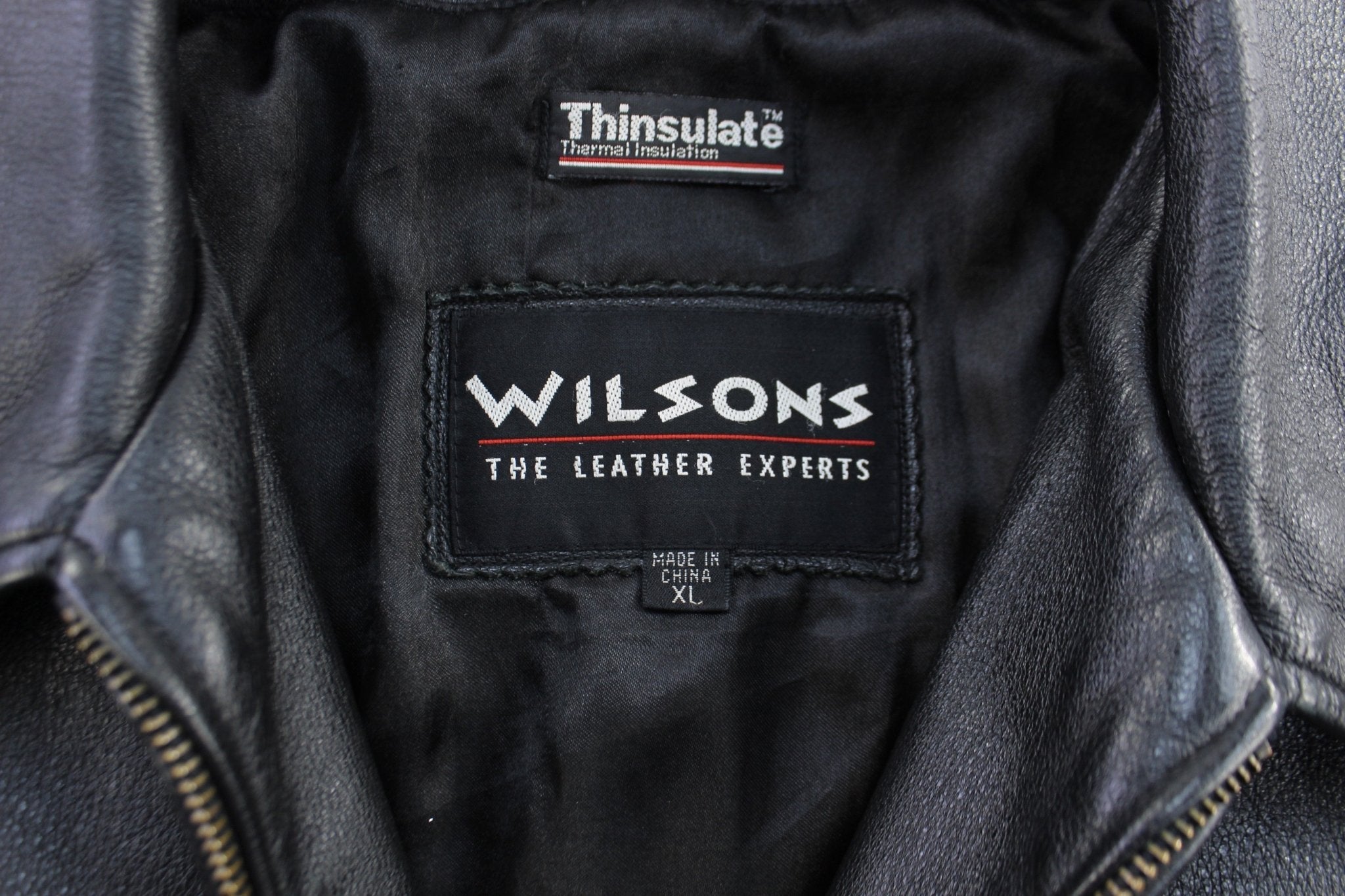 Women's Wilson's The Leather Experts Black Zip Up Jacket - Jacket - Thrifted Threads