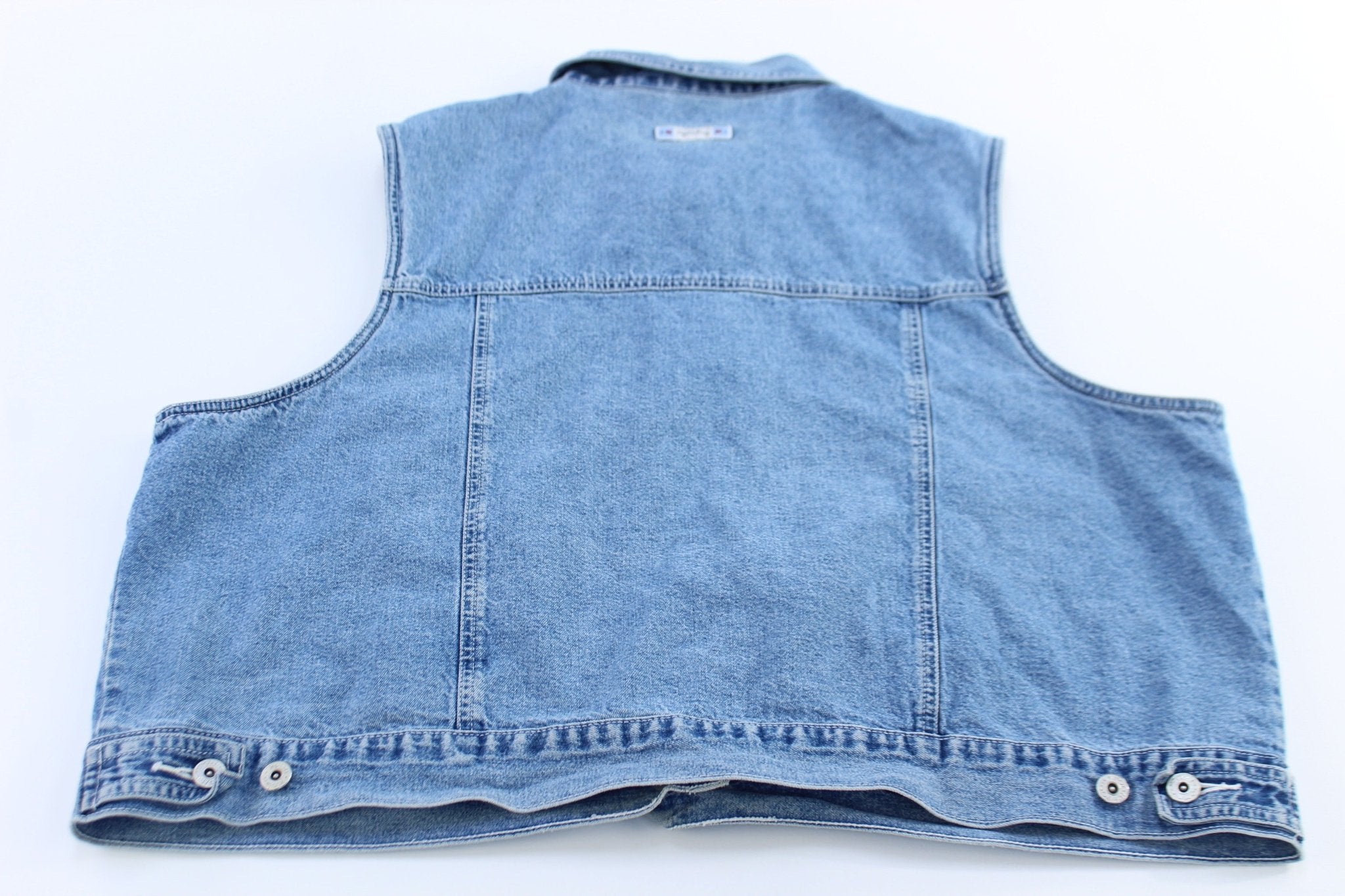 Women's Winnie The Pooh Embroidered Denim Vest - ThriftedThreads.com