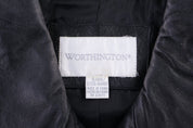 Women's Worthington Black Leather Jacket - Jacket - Thrifted Threads