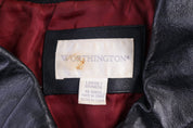 Women's Worthington Black Leather Jacket - Jacket - Thrifted Threads