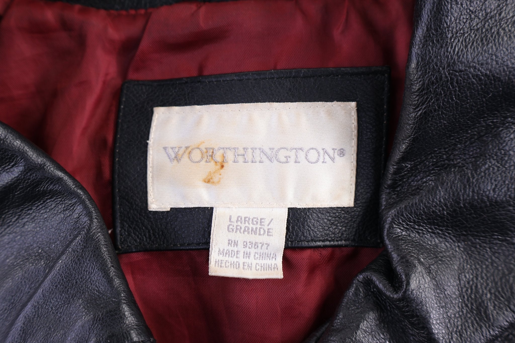 Women's Worthington Black Leather Jacket - Jacket - Thrifted Threads