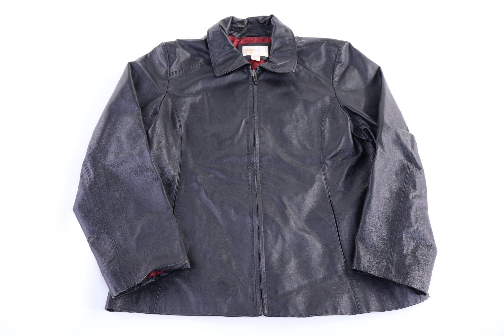 Women's Worthington Black Leather Jacket - Jacket - Thrifted Threads