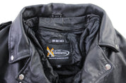 Women's X Element Advanced Motorcycle Black Leather Zip Up Jacket - ThriftedThreads.com