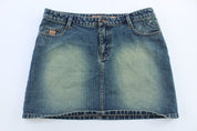 Women's Y2K Billabong Denim Washed Mini Skirt - ThriftedThreads.com