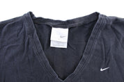 Women's Y2K Nike Embroidered Logo Black T-Shirt - ThriftedThreads.com