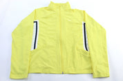 Women's Y2K Nike Embroidered Logo Black, White, & Yellow Zip Up Jacket - Jacket - Thrifted Threads