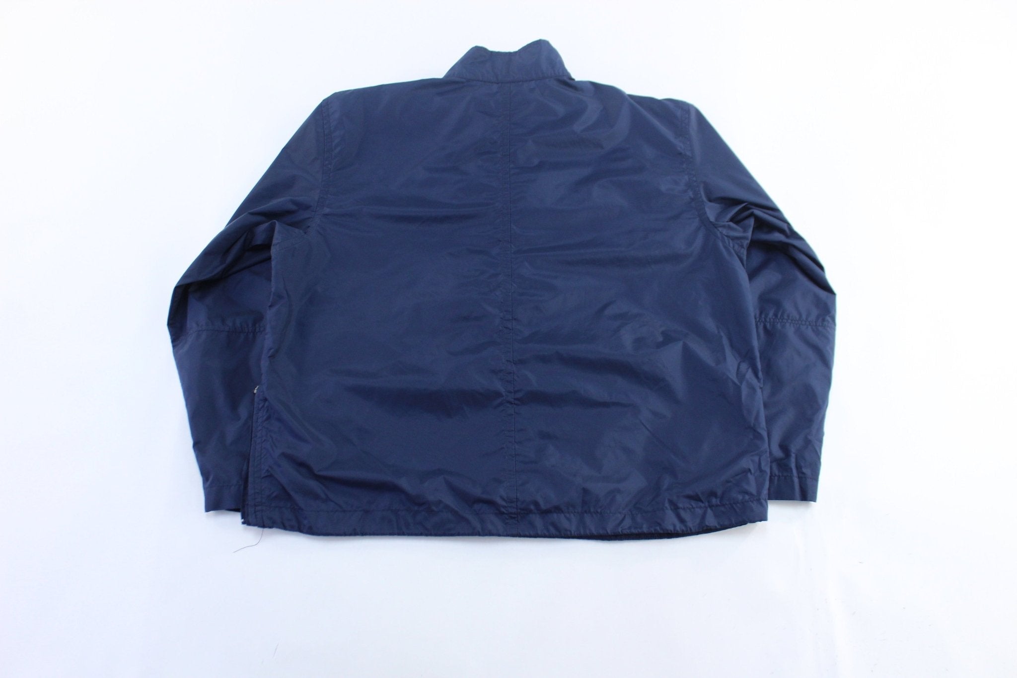 Women's Y2K Nike Embroidered Logo Navy Blue Windbreaker Pullover - Jacket - Thrifted Threads