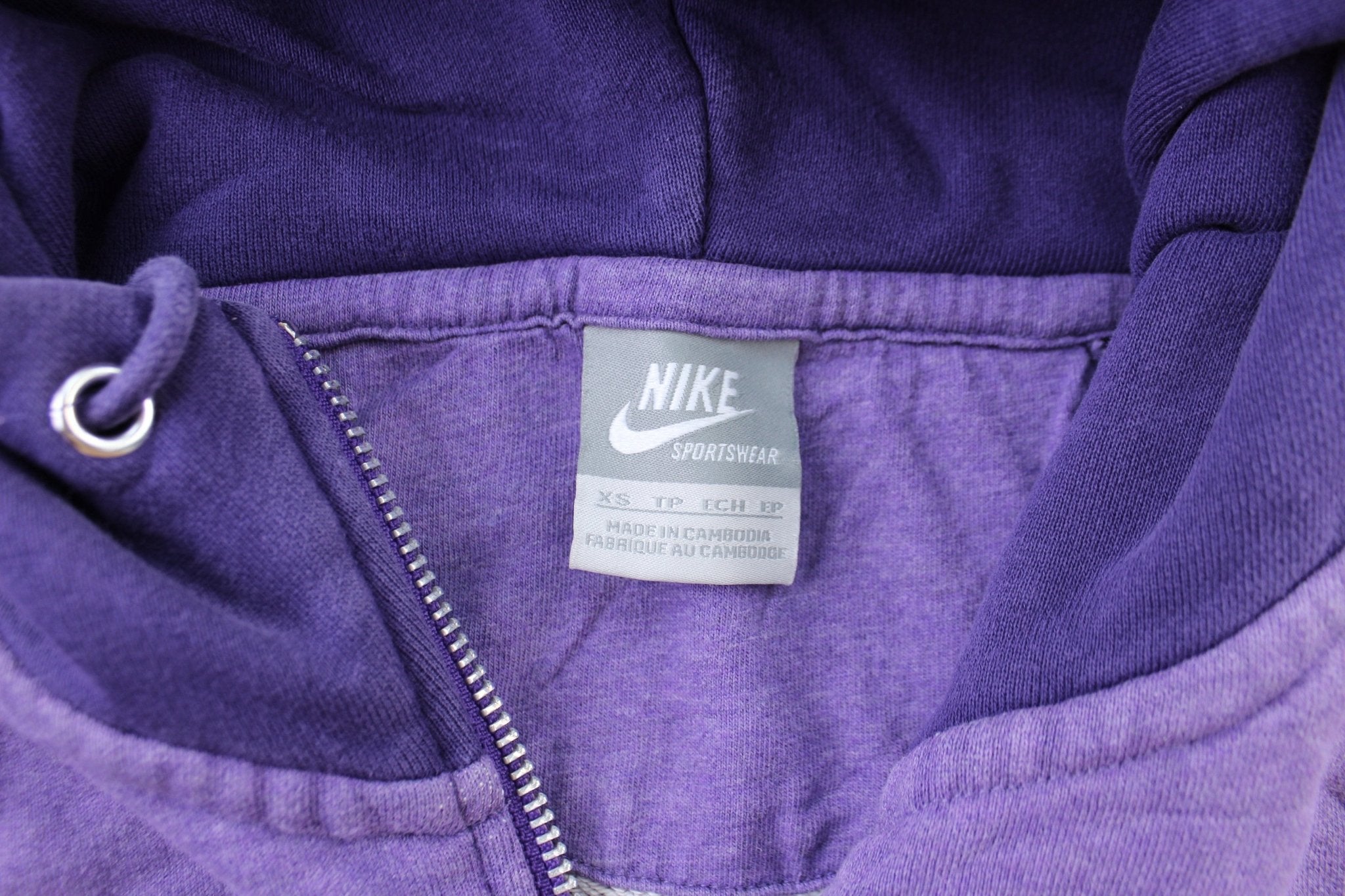 Women's Y2K Nike Embroidered Logo Purple Zip Up Jacket - Jackets - Thrifted Threads