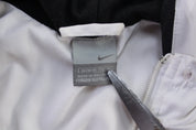 Women's Y2K Nike Embroidered Logo White & Black Zip Up Jacket - Jacket - Thrifted Threads