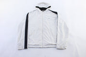 Women's Y2K Nike Embroidered Logo White & Black Zip Up Jacket - Jacket - Thrifted Threads