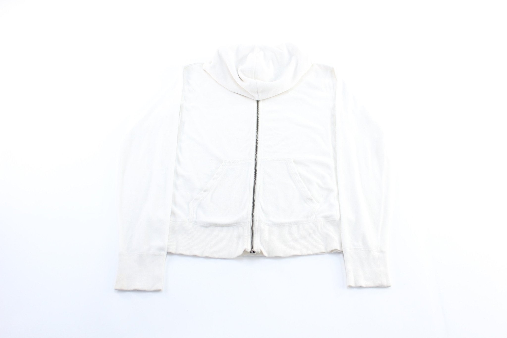 Women's Y2K Nike Embroidered Logo White Zip Up Jacket - Jacket - Thrifted Threads