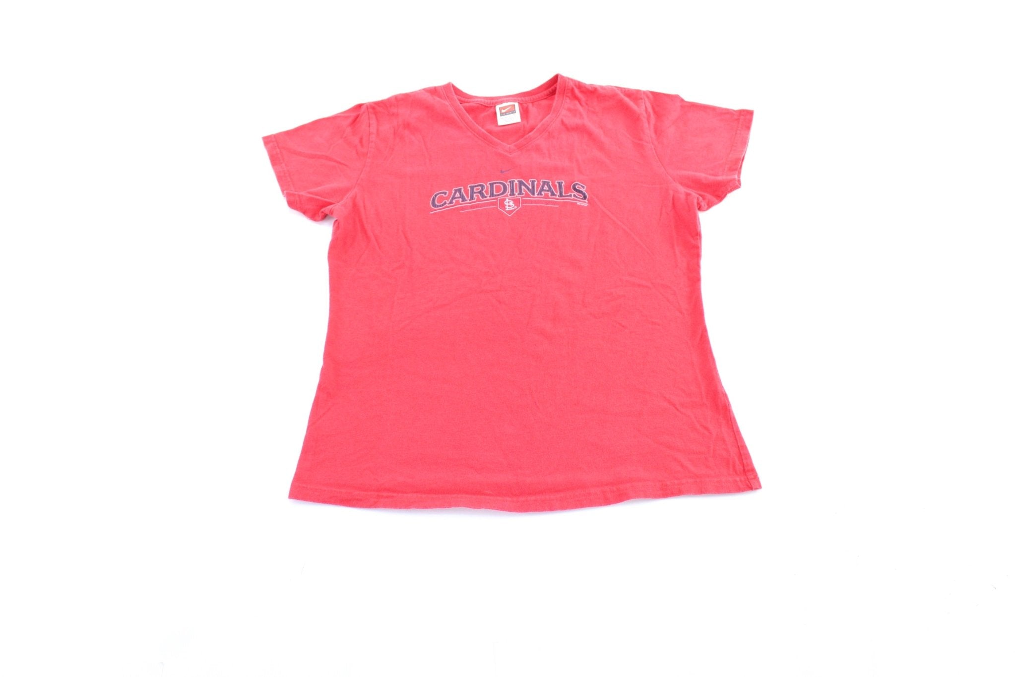 Women's Y2K Nike Logo St. Louis Cardinals T-Shirt - ThriftedThreads.com