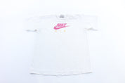 Women's Y2K Nike Logo White T - Shirt - ThriftedThreads.com