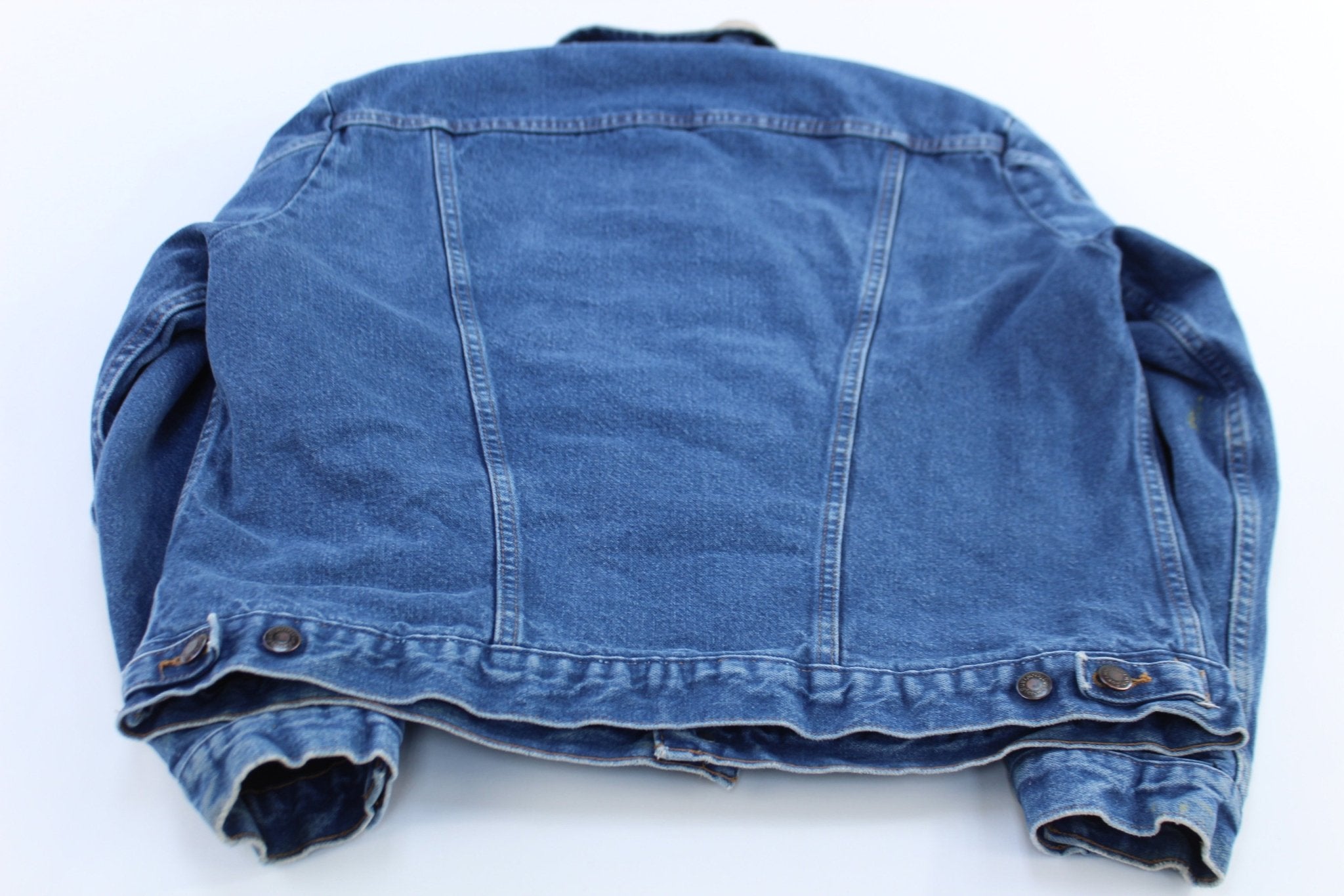 Wrangler Blanket Lined Denim Trucker Jacket - ThriftedThreads.com