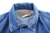 Wrangler Dark Wash Denim Button Fly Jacket - ThriftedThreads.com