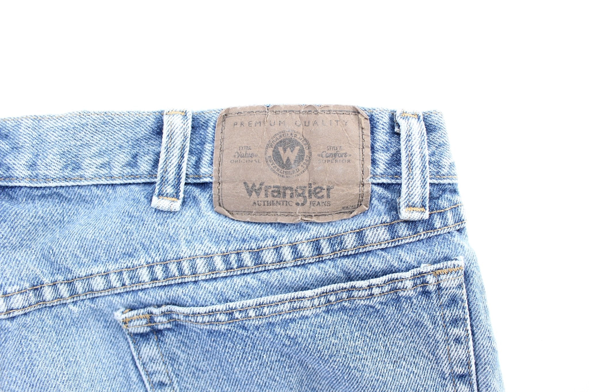 Wrangler Light Wash Denim Shorts - ThriftedThreads.com