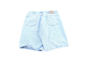 Wrangler Logo Patch Light Wash Denim Shorts - Pants/Shorts - Thrifted Threads