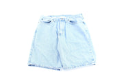 Wrangler Logo Patch Light Wash Denim Shorts - Pants/Shorts - Thrifted Threads