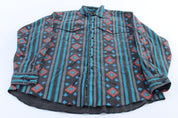 Wrangler Western Patterned LS Button Down - ThriftedThreads.com