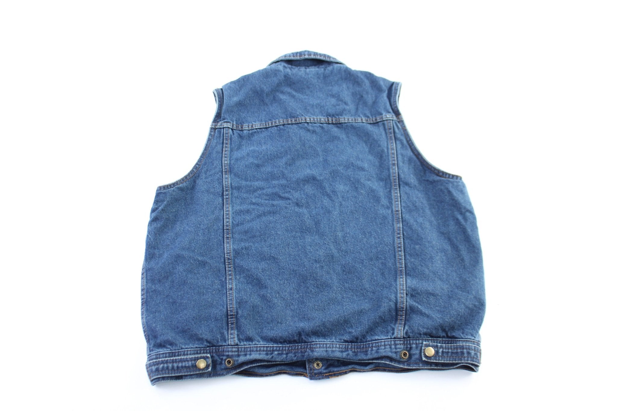 X Element Advanced Motorcycle Gear Denim Biker Vest - ThriftedThreads.com