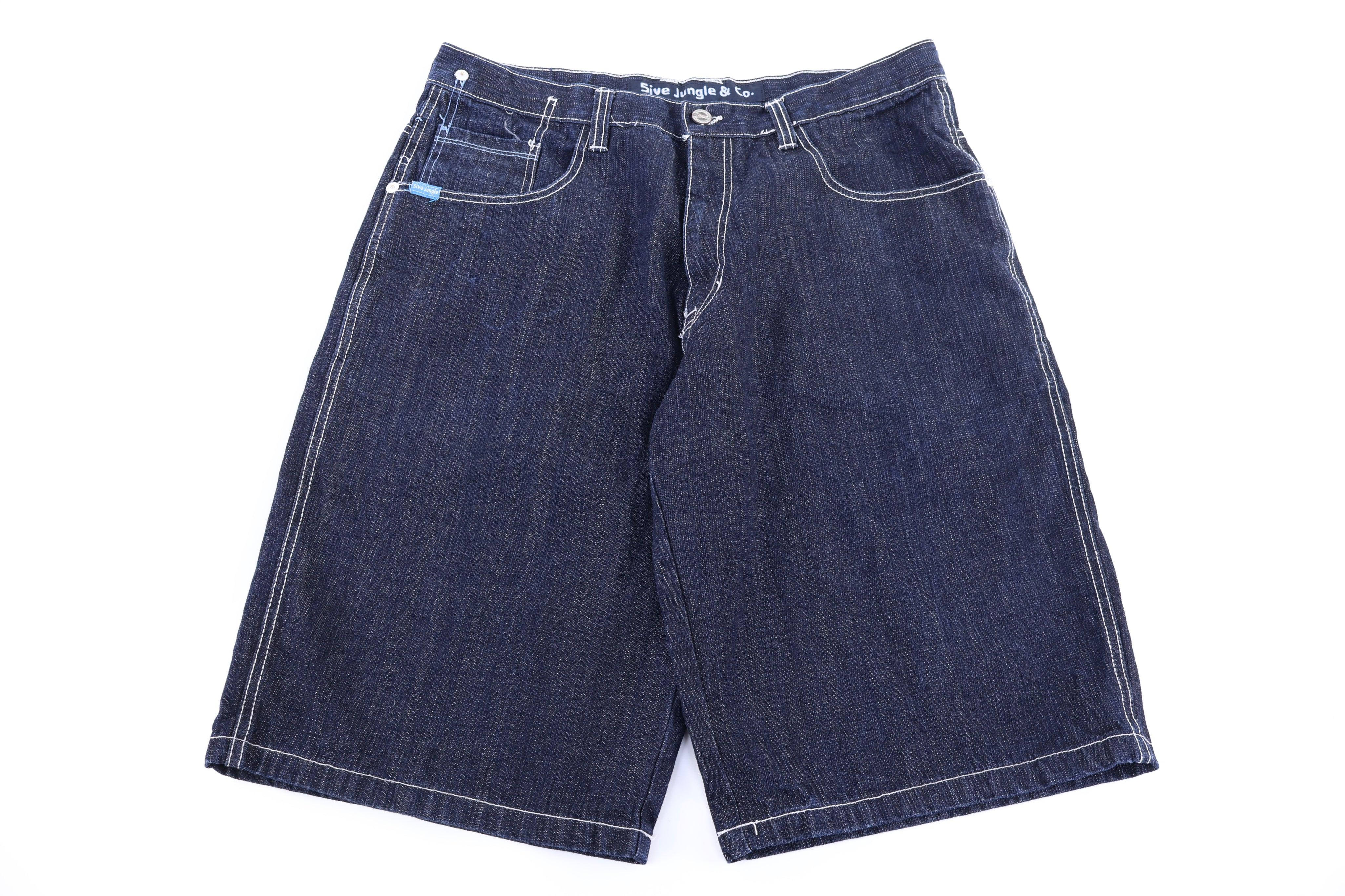 Y2K 5ive Jungle Dark Wash Denim Shorts - Pants/Shorts - Thrifted Threads