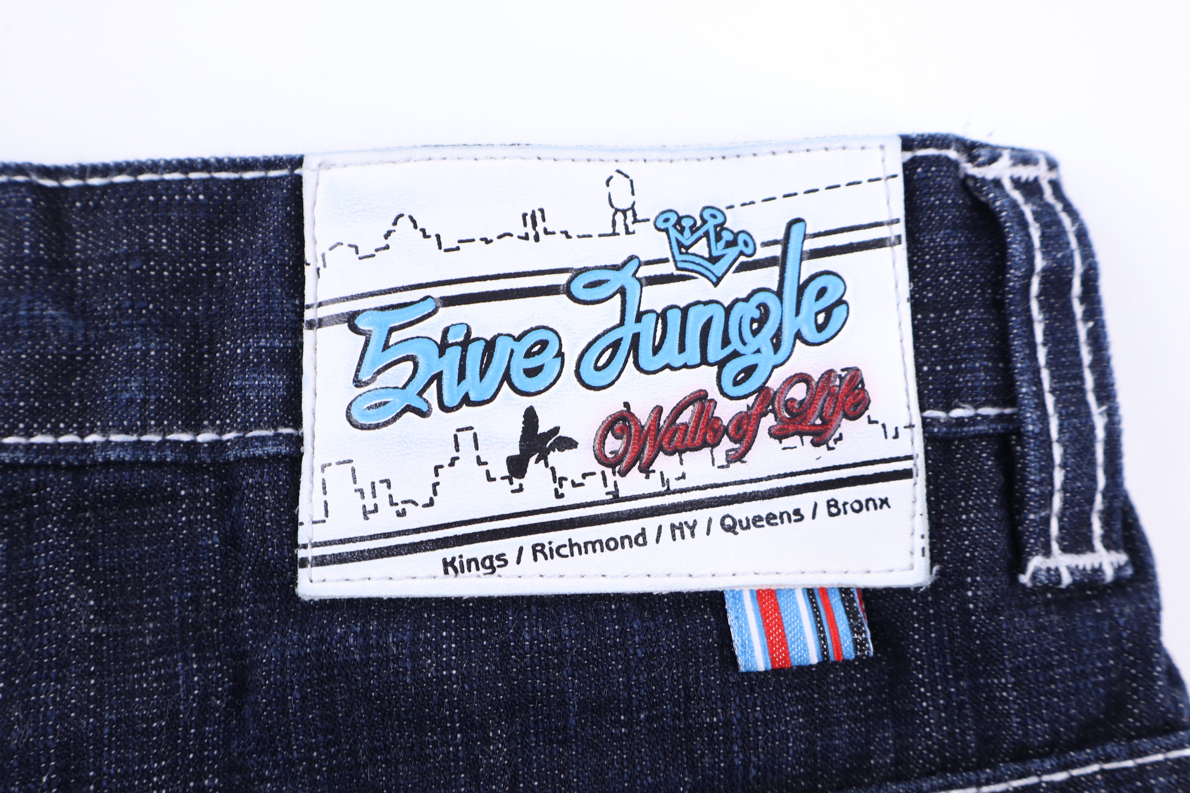Y2K 5ive Jungle Dark Wash Denim Shorts - Pants/Shorts - Thrifted Threads