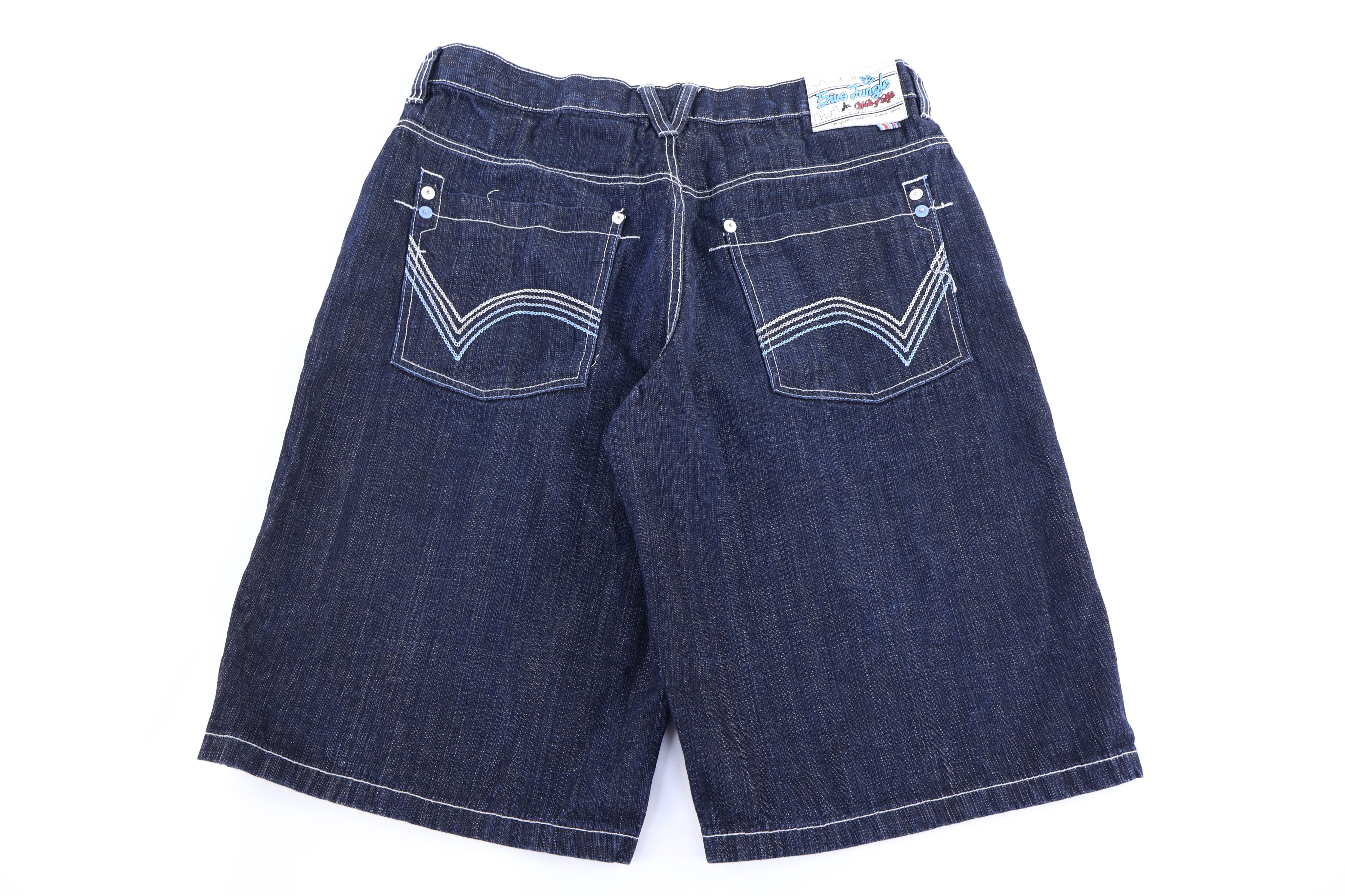 Y2K 5ive Jungle Dark Wash Denim Shorts - Pants/Shorts - Thrifted Threads