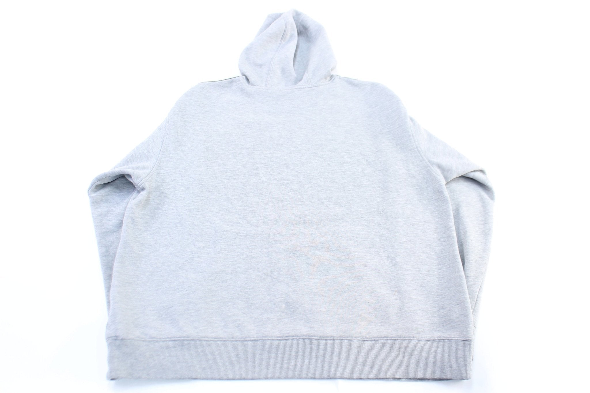 Y2K Adidas Embroidered Logo Grey & Black Striped Pullover Hoodie - Jackets - Thrifted Threads