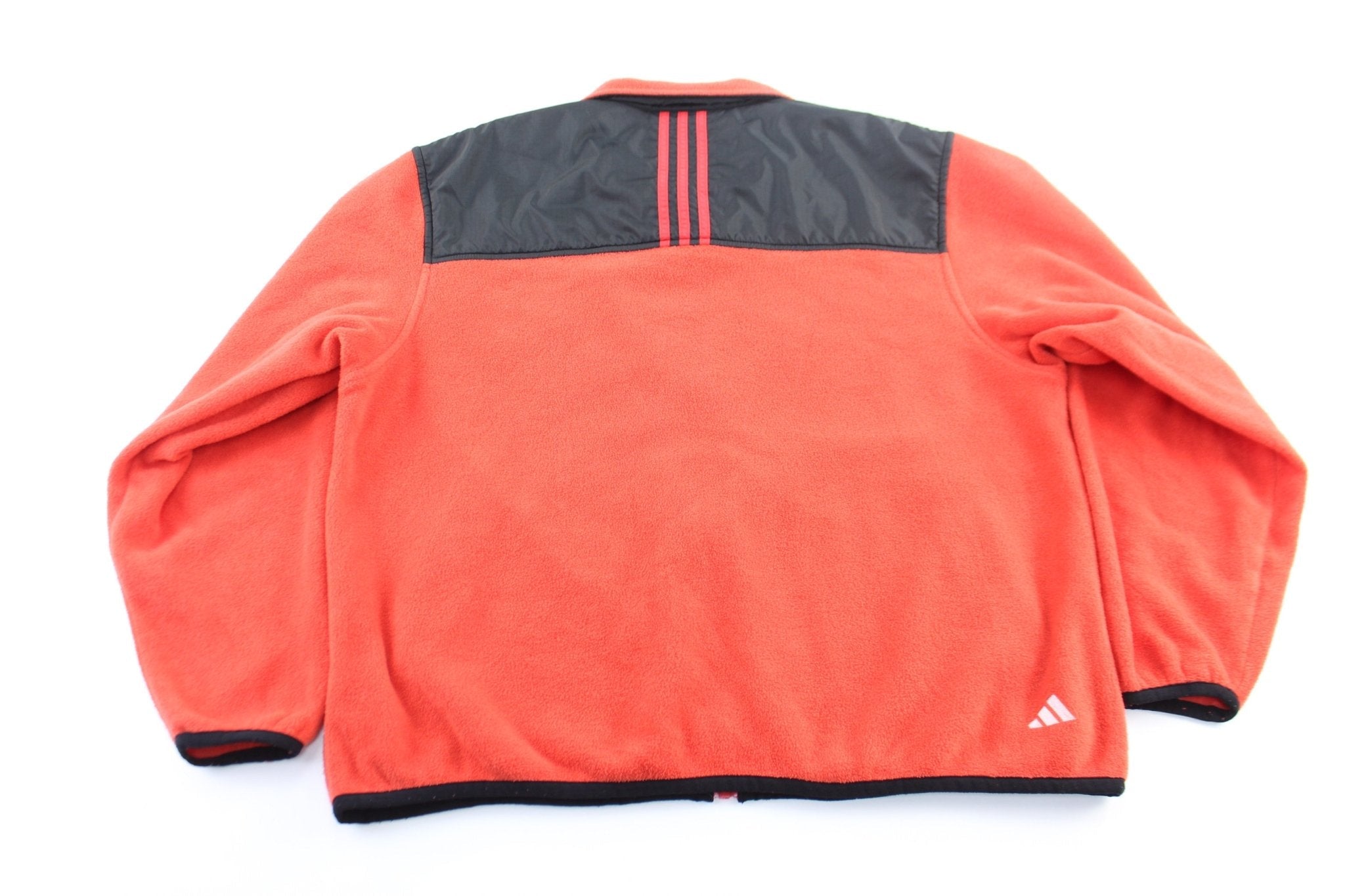 Y2K Adidas Embroidered Logo University of Nebraska Fleece Zip Up Jacket - Jacket - Thrifted Threads