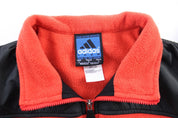 Y2K Adidas Embroidered Logo University of Nebraska Fleece Zip Up Jacket - Jacket - Thrifted Threads