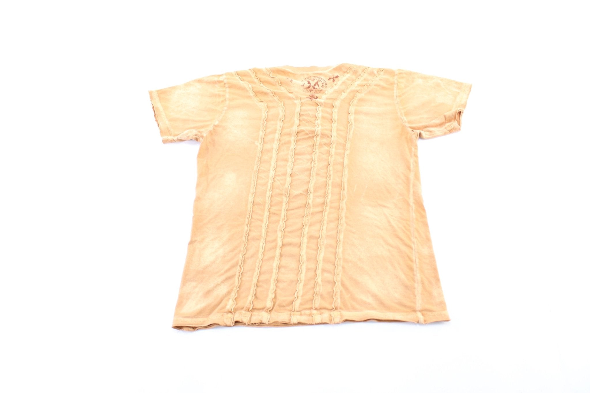Y2K Affliction Seek & Destroy Orange T-Shirt - ThriftedThreads.com
