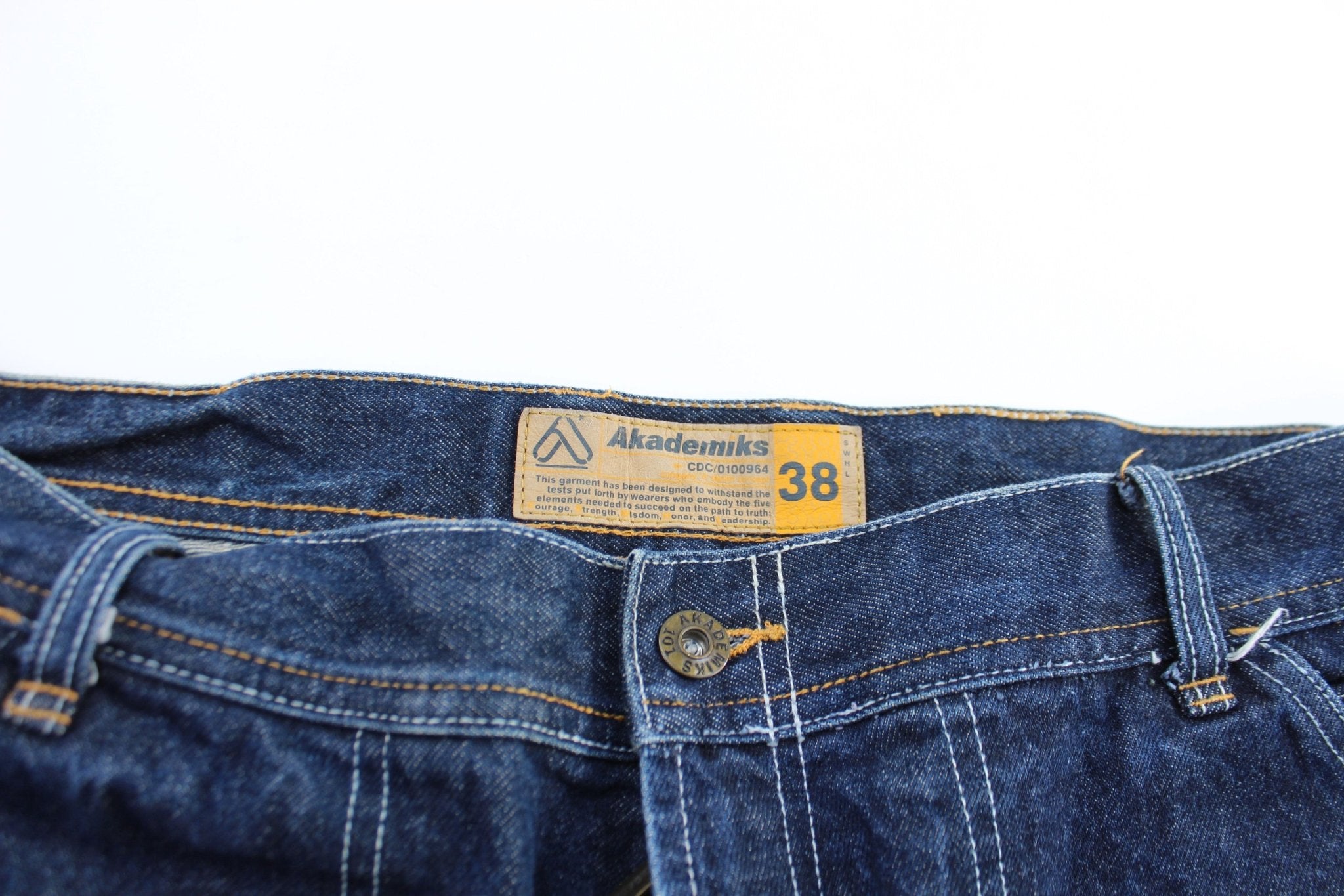 Y2K Akademiks Dark Wash Denim Baggy Shorts - ThriftedThreads.com