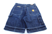 Y2K Akademiks Dark Wash Denim Baggy Shorts - ThriftedThreads.com