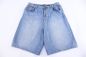 Y2K Akademiks Light Wash Denim Shorts - Pants/Shorts - Thrifted Threads