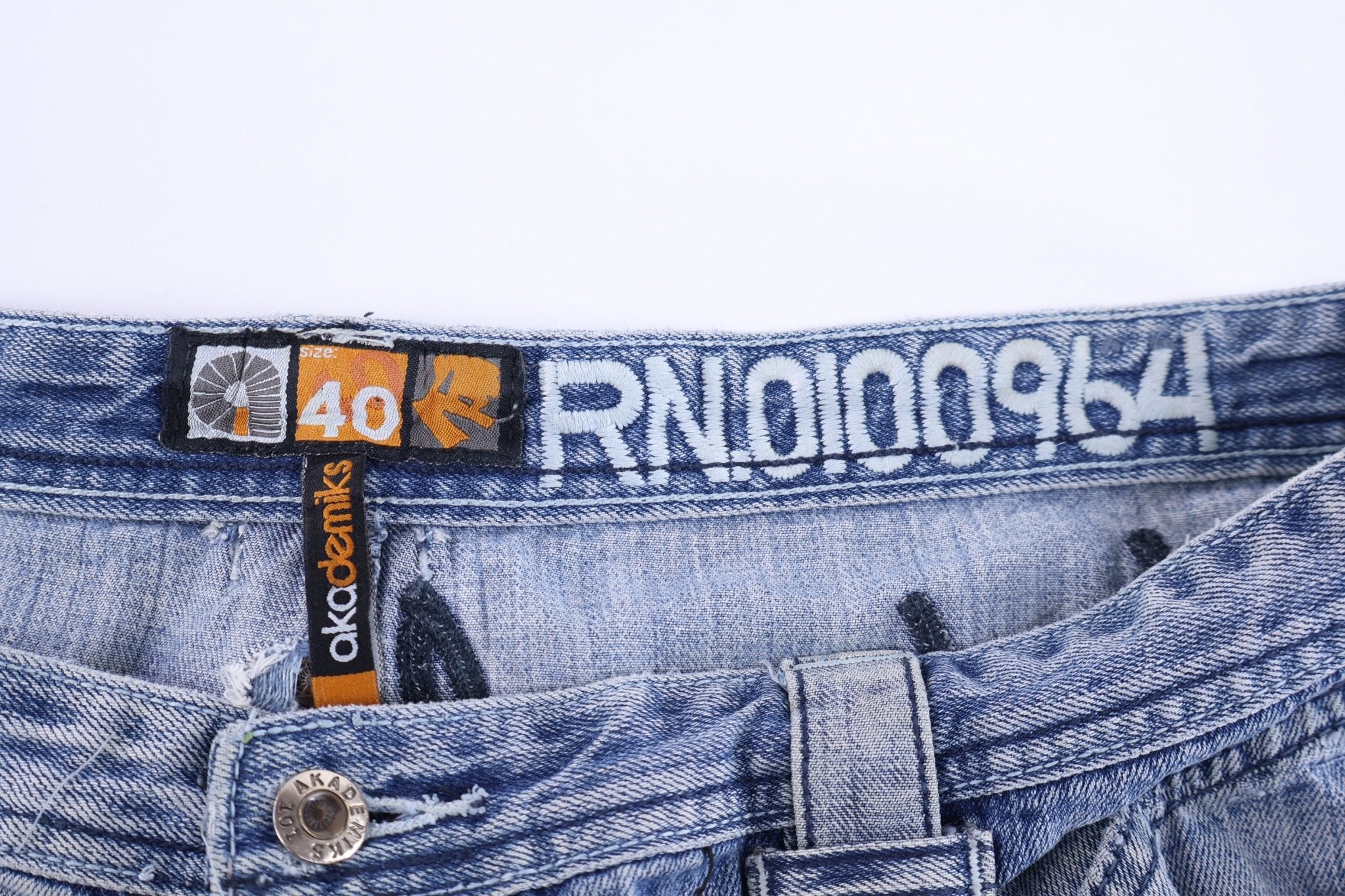 Y2K Akademiks Medium Wash Denim Shorts - Pants/Shorts - Thrifted Threads